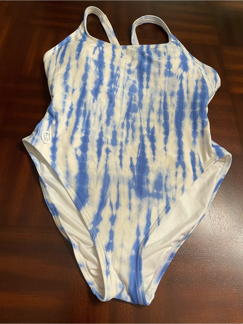 Michael Kors . Women’s blue and white Tie Dye one piece swimsuit size 12